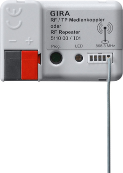 Gira 511000 Медийный соединитель KNX RF/TP или повторитель RF