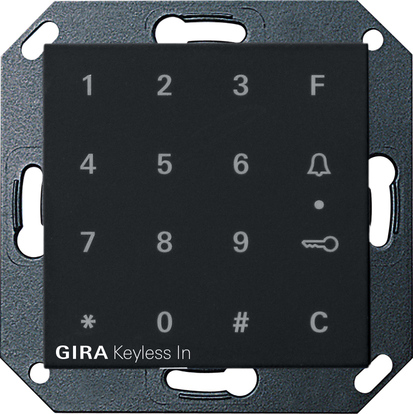 Gira 2605005 Цифровой кодовый замок, цвет: Чёрный, оттенок: Матовый