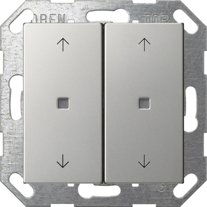 Gira 5174600 Кнопочный выключатель KNX, клавиша, 2-местн. со стрелками, цвет: Нержавеющая сталь