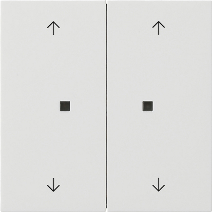 Gira 5174112 Кнопочный выключатель KNX, клавиша, 2-местн. со стрелками, цвет: Белый, оттенок: Глянцевый