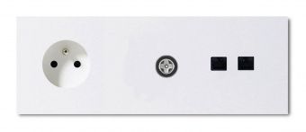 Розетка,  RJ45, АНТЕНА BASALTE, белый,0435-04