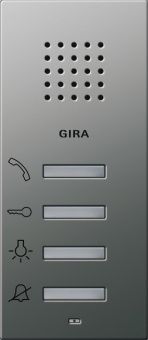 Картинка Gira 1250 600 Квартирная станция накладного монтажа, цвет: Нержавеющая сталь