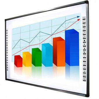 Картинка SM-101 Инфракрасная интерактивная доска 90”(16:10), разрешение 32768х32768, рабочая область 2170*1175 мм, габариты 212*122*4 см,multi-touch 10 точек