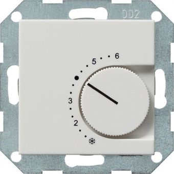 Картинка термостат комнатный gira system 55, белый матовый, 039627