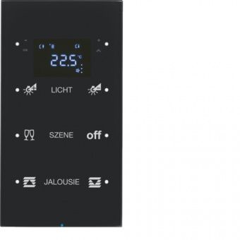 Картинка touch sensor, 3-канальный с регулятором температуры помещения, r.3, сконфигурирован, цвет: черный 75643155