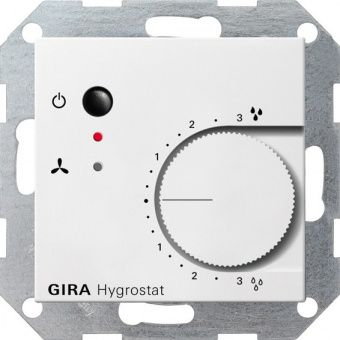 Картинка термостат комнатный gira system 55, белый матовый, 226527