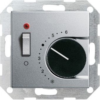 Картинка термостат комнатный gira system 55, алюминий, 039326