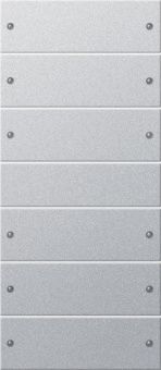 Картинка gira 218626 комплект клавиш, 6 шт. (3+3), цвет: серый, оттенок: алюминиевый, лакированный