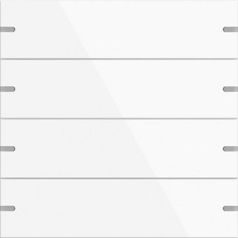Картинка gira 5024903 клавиша 4-ная для сенс. выкл.gira 4 knx, цвет: белый, оттенок: глянцевый, лакированный