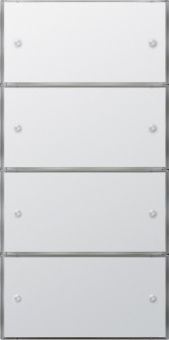 Картинка gira 2035112 knx сенсорный выключатель 3 komfort 4 мест(2+2), цвет: белый, оттенок: глянцевый