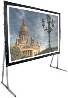 Картинка Экран на раме, складной конструктив, кейс 405×305, PS Cineflex+PS MW (2 полотна: просветной + матовый) LS-Z200RE&WB(4:3)