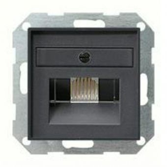Розетка компьютерная одинарная 6 cat. Антрацит 027028, EPUAE8UPOK6