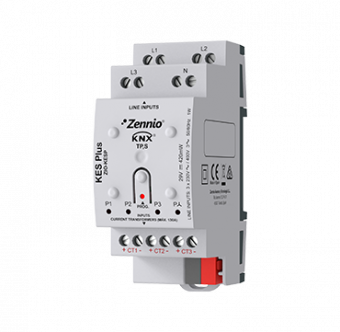 Картинка kes plus / счетчик электроэнергии knx kes plus для 1 и 3 фазных электроустановок