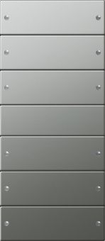 Картинка gira 2136601 комплект клавиш, 6 штук, цвет: нержавеющая сталь