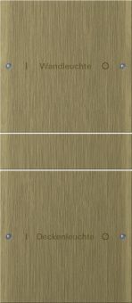 Картинка gira 2132607 комплект клавиш, 2 шт. гравировка, цвет: бронзовый