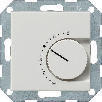 Картинка термостат комнатный gira system 55, белый глянцевый, 039103