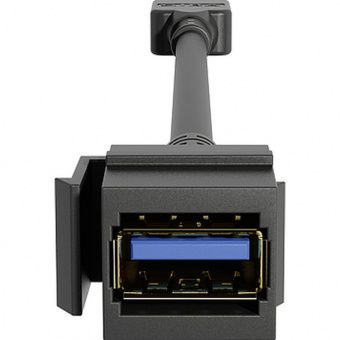 Розетка 1xUSB Gira коллекции Gira, черный 574500