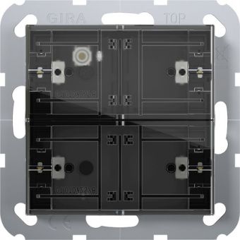 Картинка gira 501200 сенсорный выключатель 4 standard, 2-клавишн. для knxsystem 55, с присутствует кнопка ввода в эксплуатацию