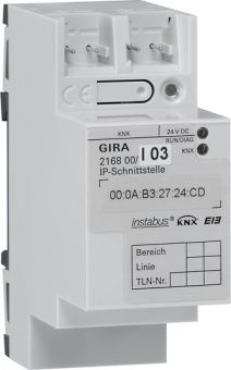 Картинка gira 216800 ip-интерфейс knx, цвет: reg plus