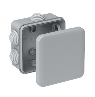Коробка распаячная герметичная с вводами IP55 100х100х50мм ШхВхГ  LUC 00 816