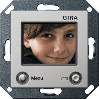 Картинка gira 1286 600 цветной tft-дисплей, цвет: нержавеющая сталь