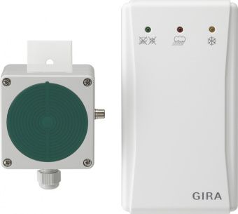 Картинка gira 058600 датчик дождя с защитой от замерзания до -20 °c и распознаванием снега