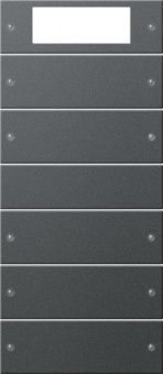 Картинка gira 219528 комплект клавиш plus, 5 шт. (2+3), цвет: антрацит, оттенок: лакированный