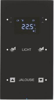 Картинка touch sensor, 2-канальный с регулятором температуры помещения, r.3, сконфигурирован, цвет: черный 75642155