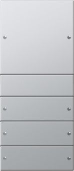 Картинка gira 2134211 комплект клавиш, 4 шт., цвет: серый, оттенок: алюминиевый
