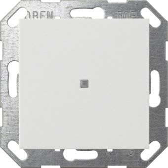 Картинка gira 517103 кнопочный выключатель knx, клавиша, 1-местн., цвет: белый, оттенок: глянцевый
