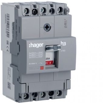 Автоматический выключатель, x160, TM фикс., 3P 18kA 25A, 440В АС HDA025L